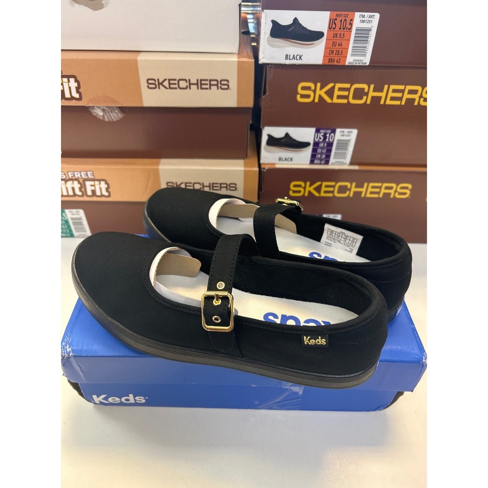 Keds Women Black Twill Mary Jane Sneakers Washable KW-CRTMJ-5-002 Size 8M 0566